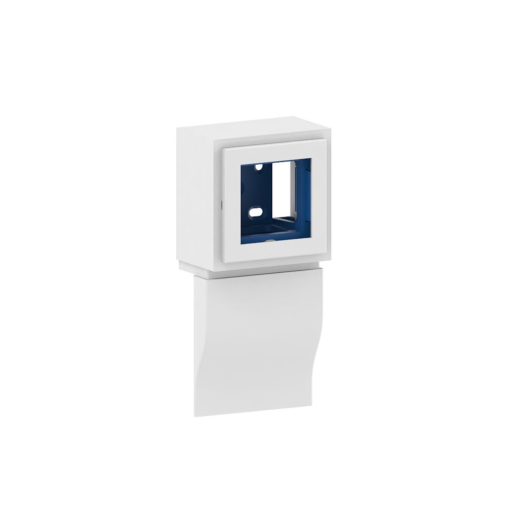 Adaptateur d'appareillage 45x45 GGK pour plinthe 4D 80mm x 20mm 