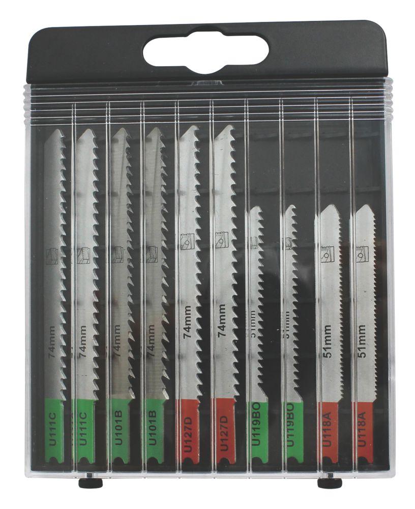 Lot de 10 lames pour scie sauteuse pour bois et métal