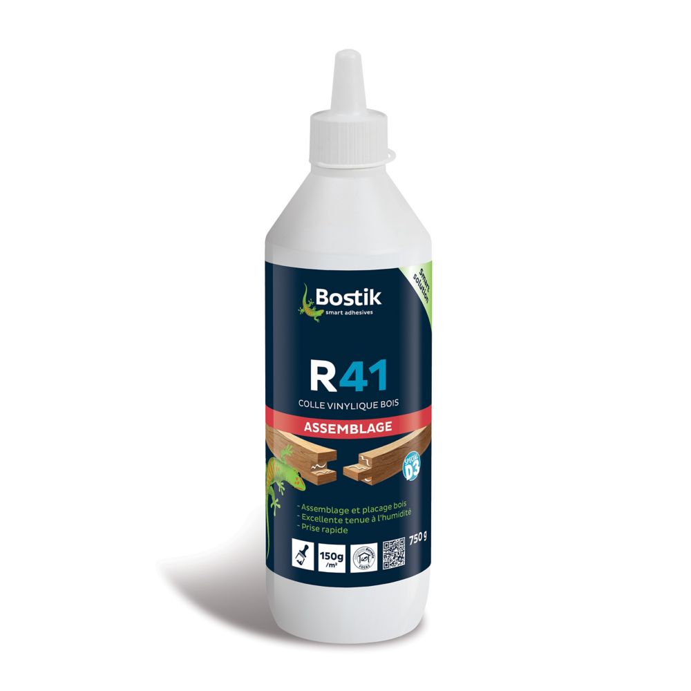 Colle à bois à prise rapide D3 750g Bostik