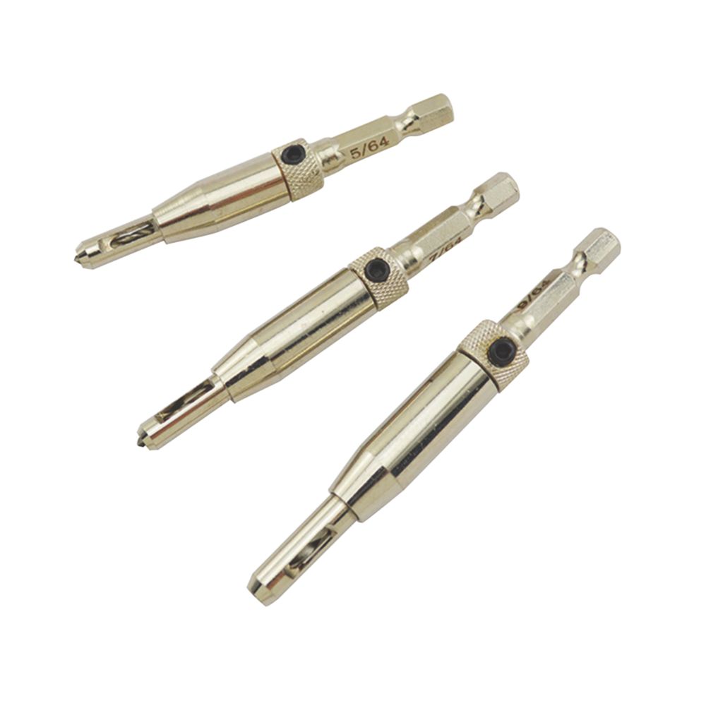 Jeu de 3 forets auto-centreurs pour charnière