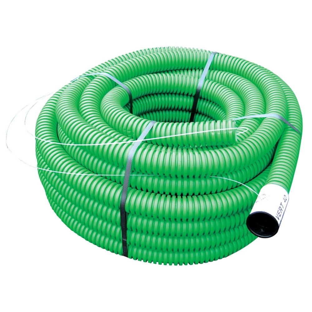 Gaine de conduit flexible Fitt 40mm x 25m, verte