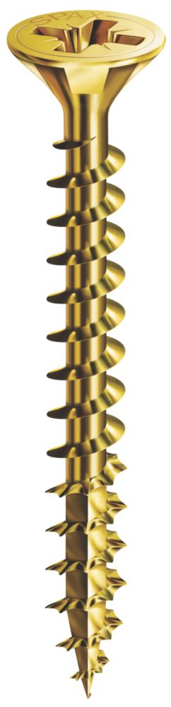 100 vis à bois à tête fraisée PZ Spax Yellox 4,5 x 80mm