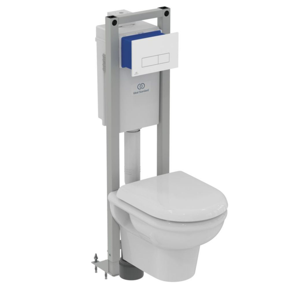 Combinaison WC Ideal STANDARD sans bride Exacto blanc avec