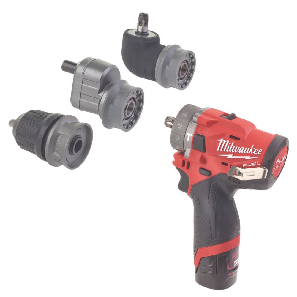 Perceuse visseuse à percussion 6-en-1 sans fil brushless Li-Ion RedLithium M12FPDXKIT 12V 2 x 2,0Ah Milwaukee