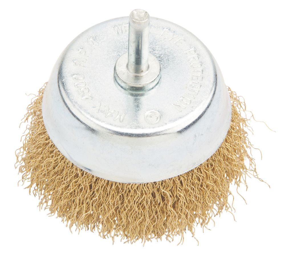 Brosse boisseau pour perceuse à fils ondulés 70mm