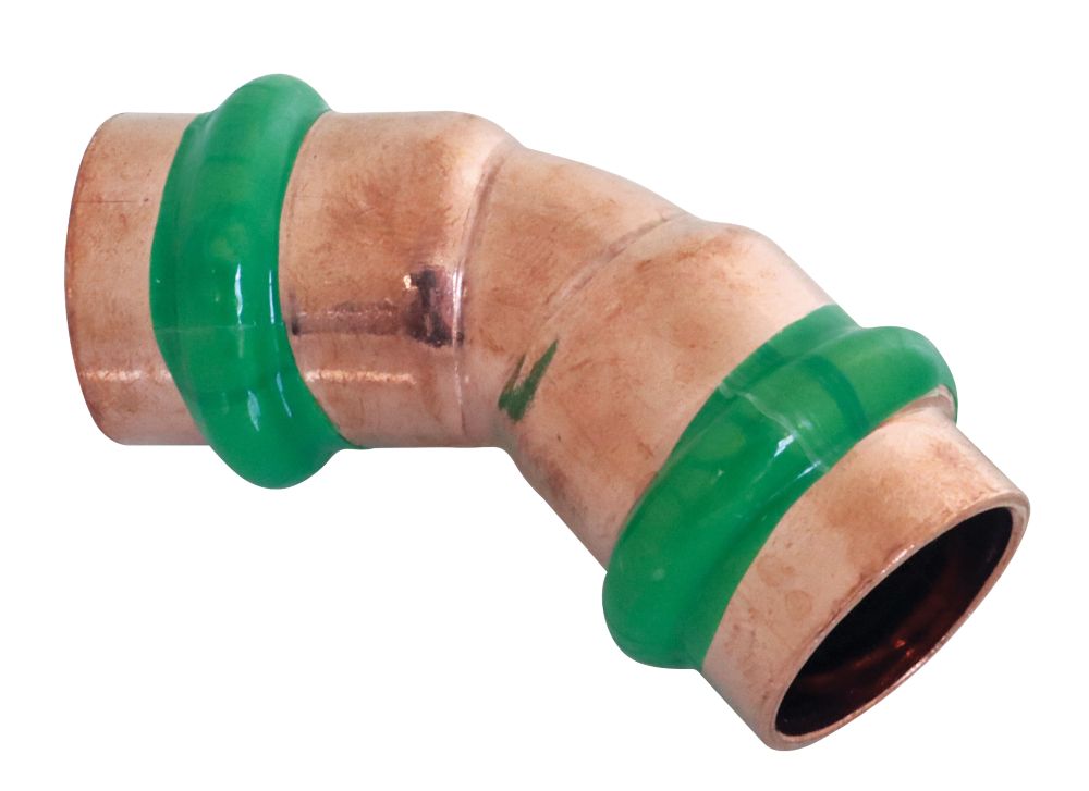 Coude égal 45° cuivre à sertir mâle 14mm Pronorm, lot de 10