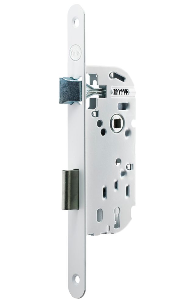 Serrure à encastrer YALE Y15 clé L, axe 40 mm , réversible, blanc