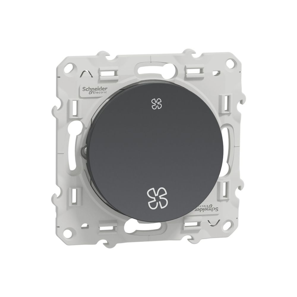 Commande VMC 1 poste Odace Anthracite Schneider