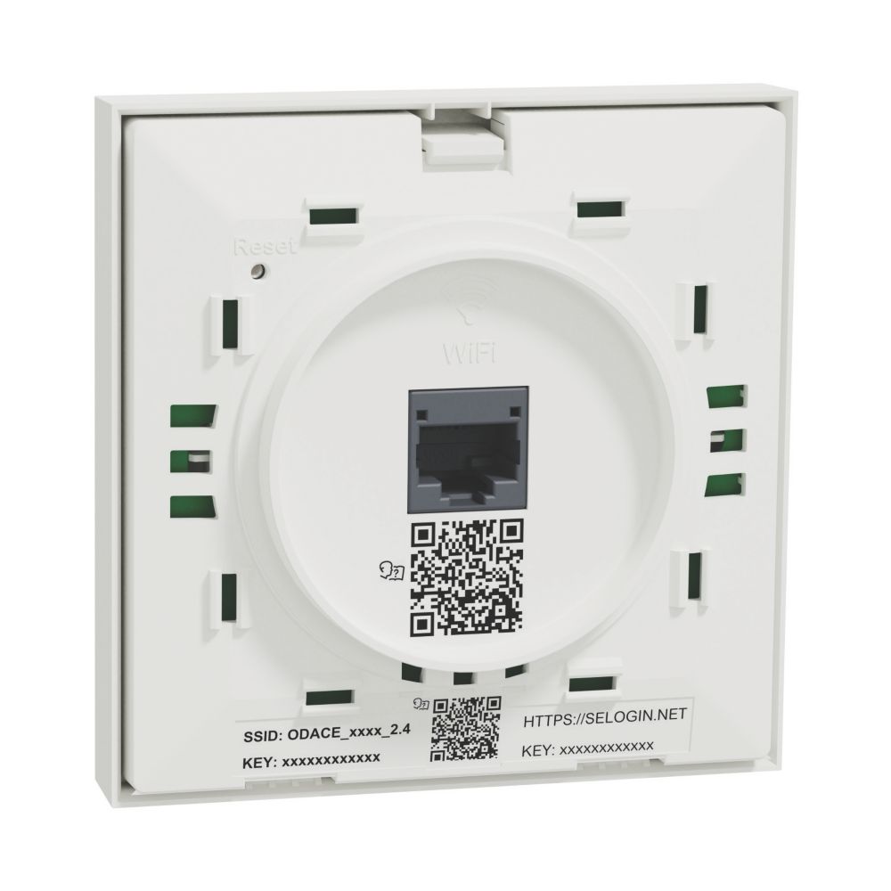   Prise Ethernet RJ45 de surface avec cadre blanc 