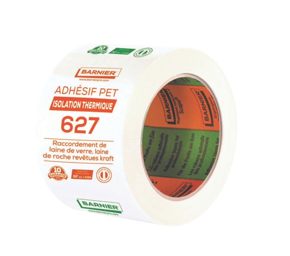 Ruban isolant Barnier 627 blanc 66m x 75mm 