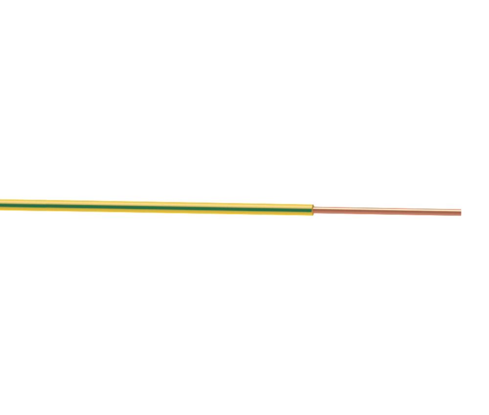 Fil électrique rigide H07VU 1,5mm² Vert/Jaune  - Touret de 25m