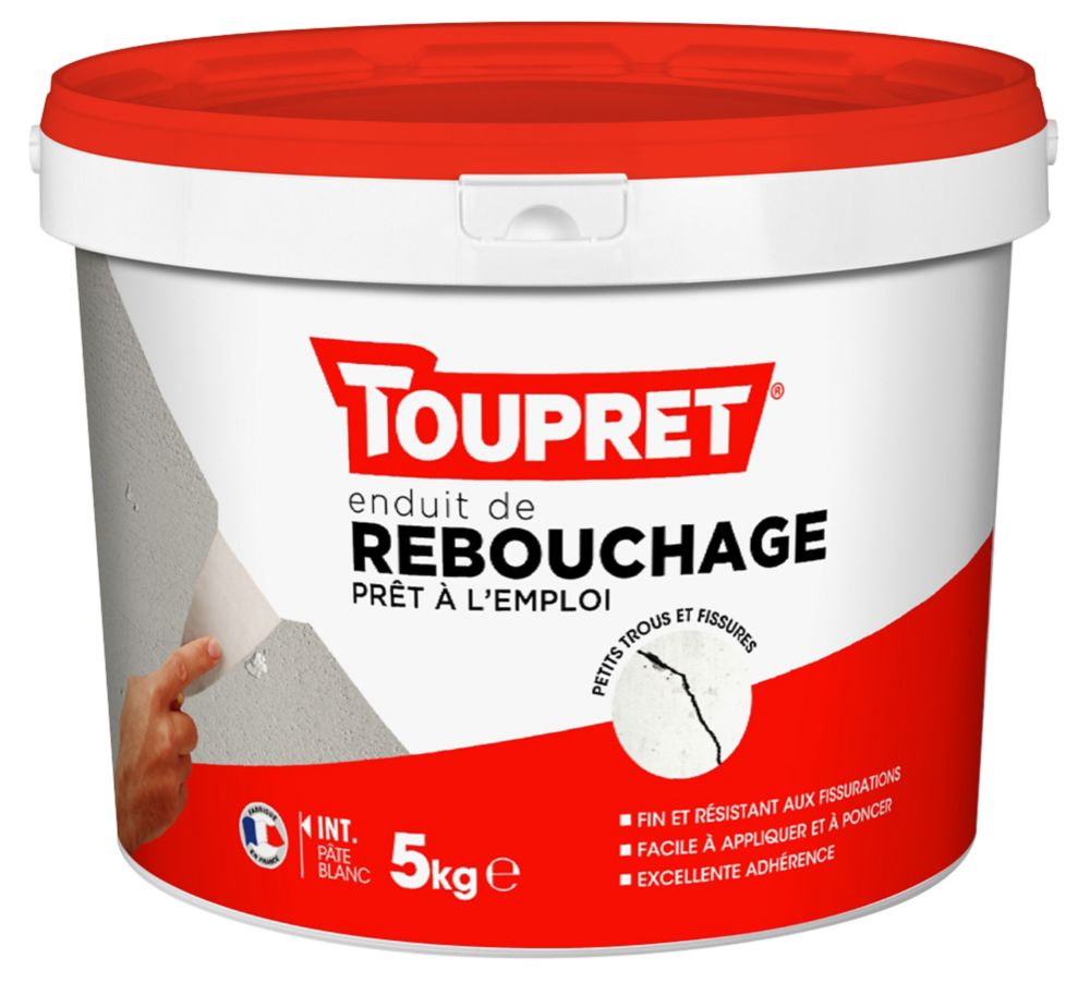 Enduit de rebouchage et de réparation extérieur Toupret Mur Ex tous  supports sac de 15kg 