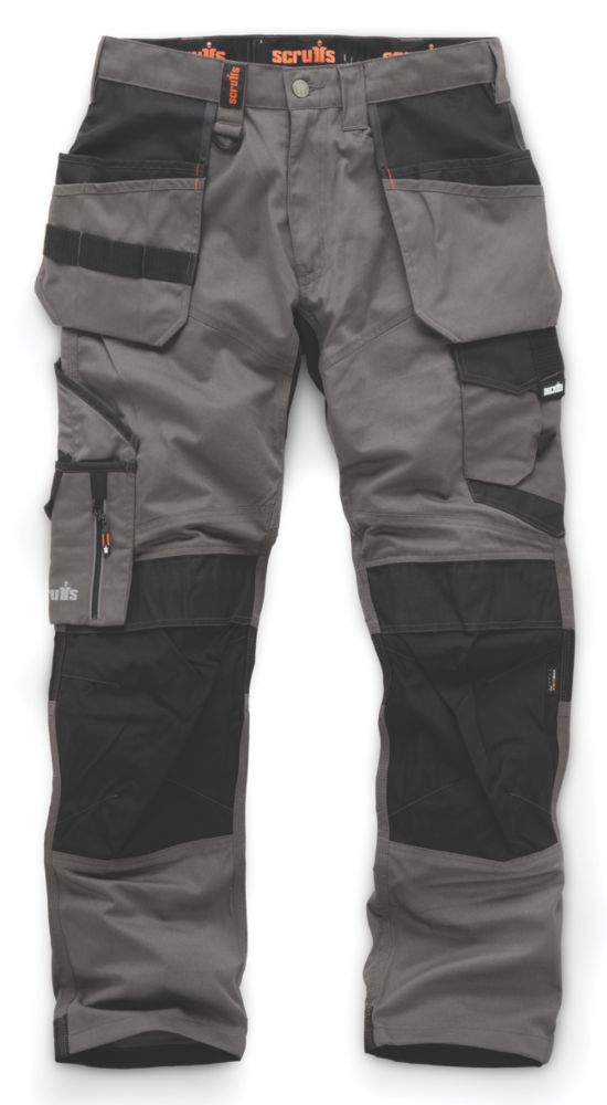 Pantalon de travail Trade Holster Scruffs, graphite, taille 46, longueur 79 cm 