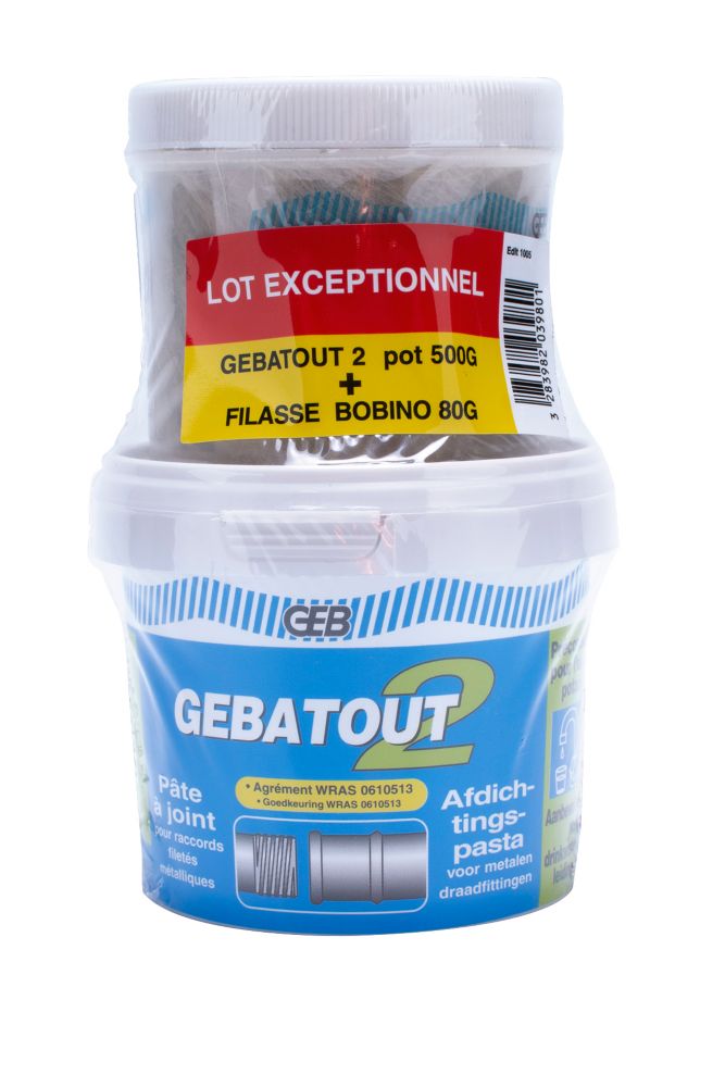 Mastic et recharge GEB Gebatout 2 500ml + 80g, Étanchéité