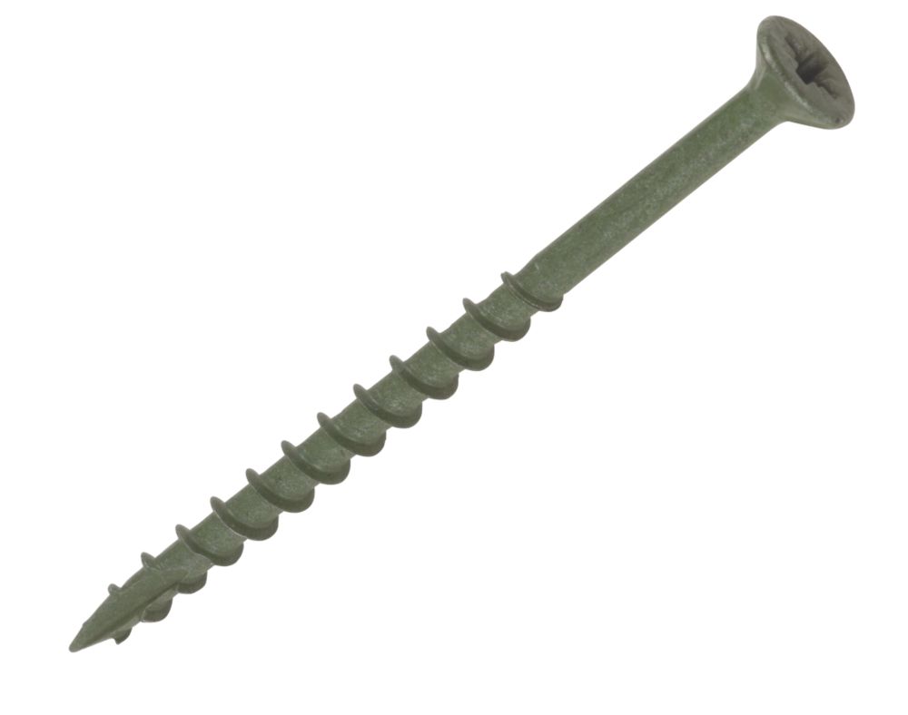 100 vis pour terrasses à double tête fraisée en acier au carbone Timbadeck 4,5 x 65mm