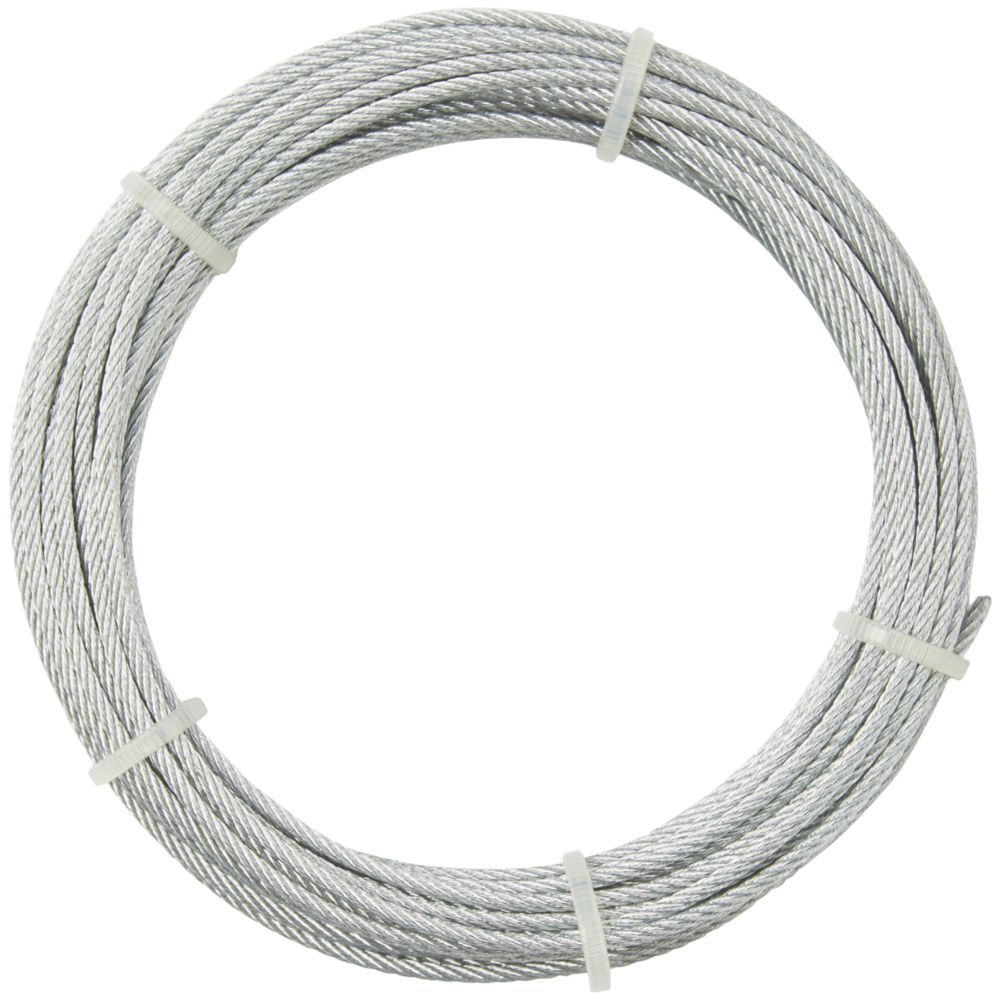 Câble métallique Diall argent 5mm x 10m 