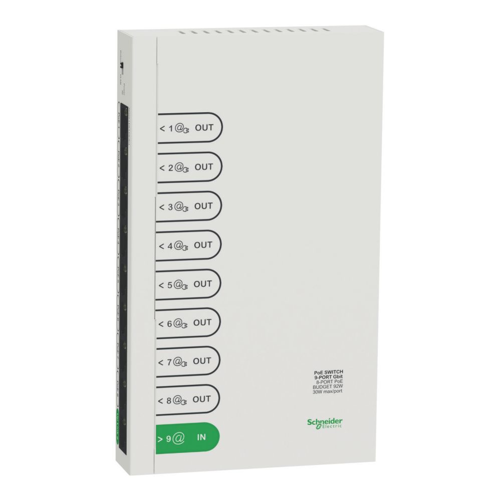 Commutateur réseau Resi9 8 ports Schneider Electric R9H9SWP92 blanc