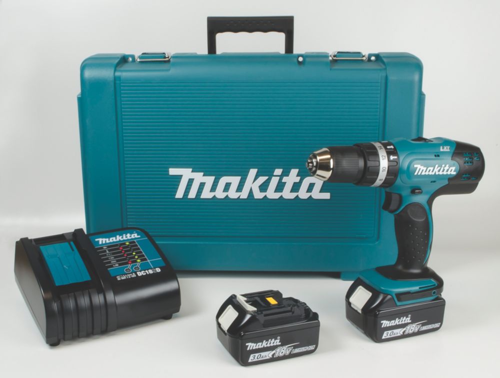 Perceuse visseuse à percussion sans fil Makita DHP453SFE 18V 2x3,0Ah Li-Ion LXT
