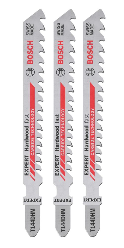Lot de 3 lames pour scie sauteuse 100mm T144DHM Expert Bosch