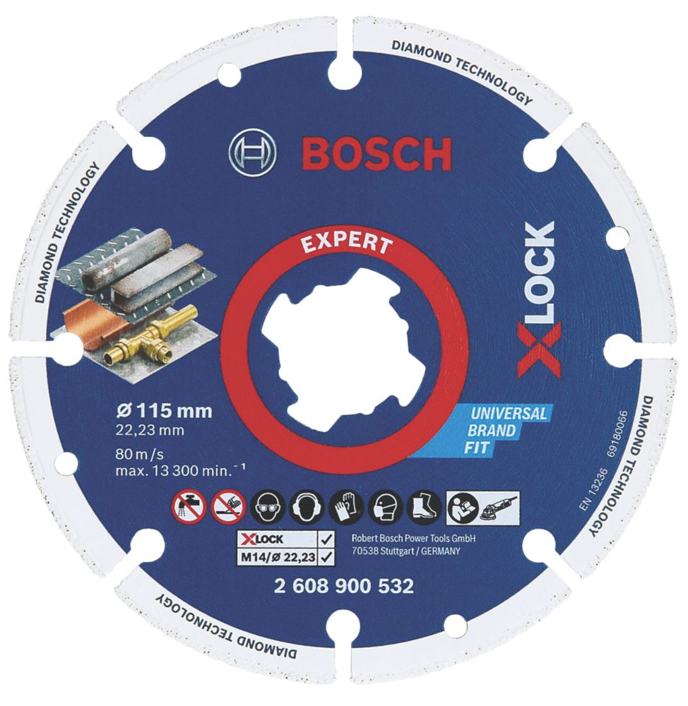Disque diamant métal segmenté 115 x 22,3mm X-Lock Bosch