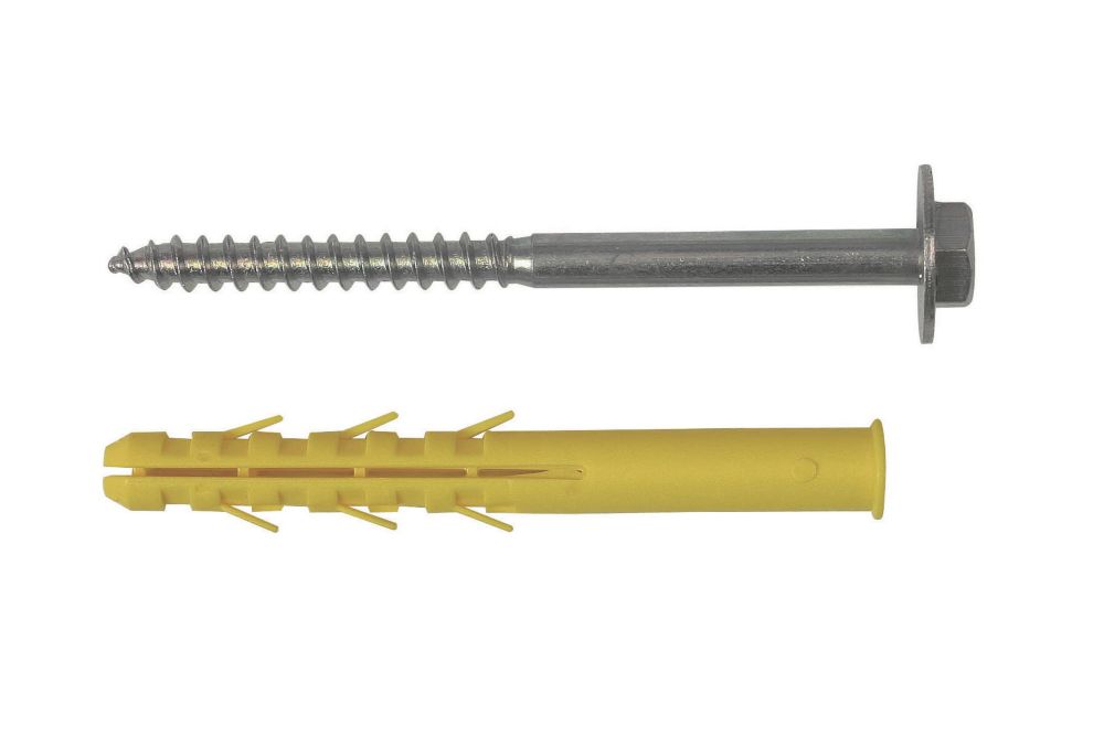 Chevilles pour chauffe-eau hexagonales ING Fixation  14mm x 130mm 4 pièces