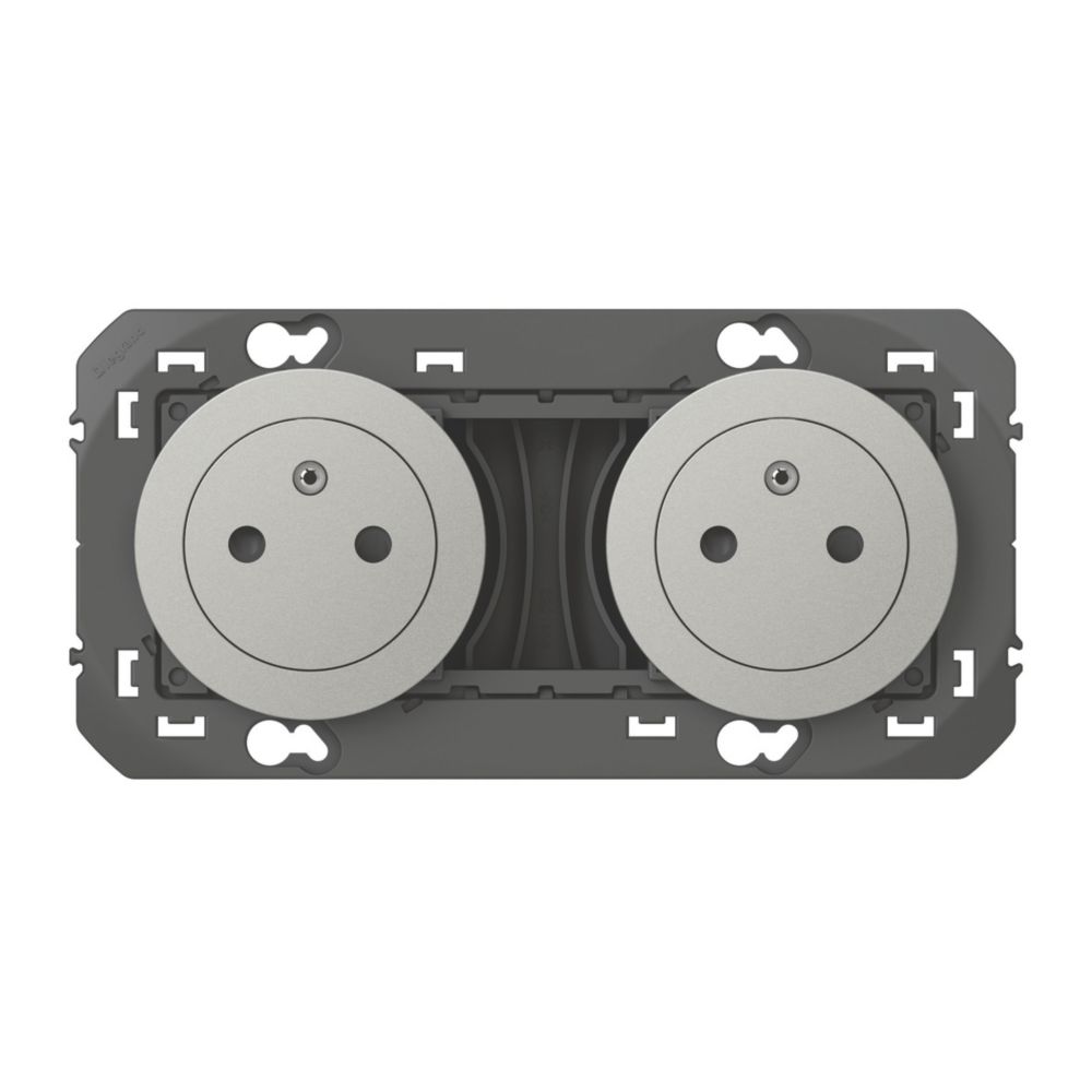 Prise modulaire sans commutateur aluminium 16A Legrand Dooxie 1 pièce