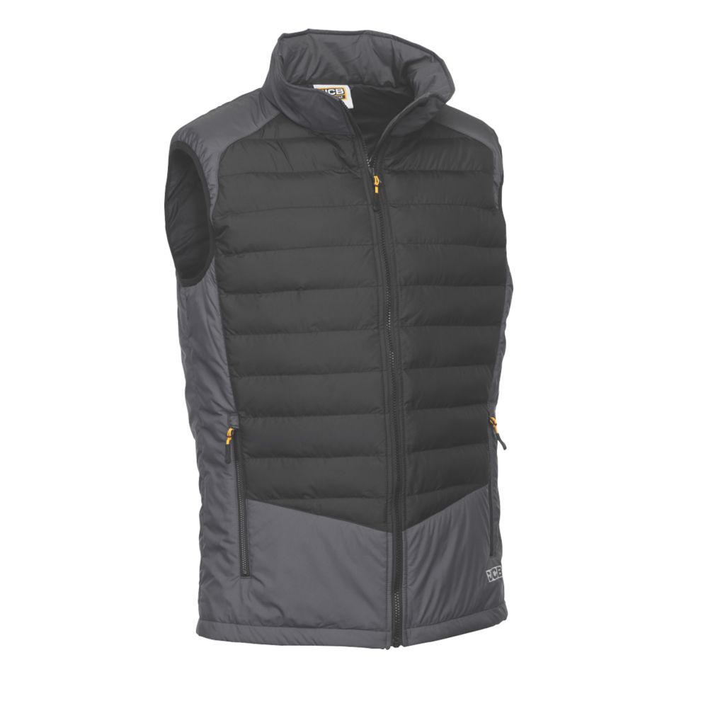 Gilet sans manches JCB D+23 gris/noir, taille XL
