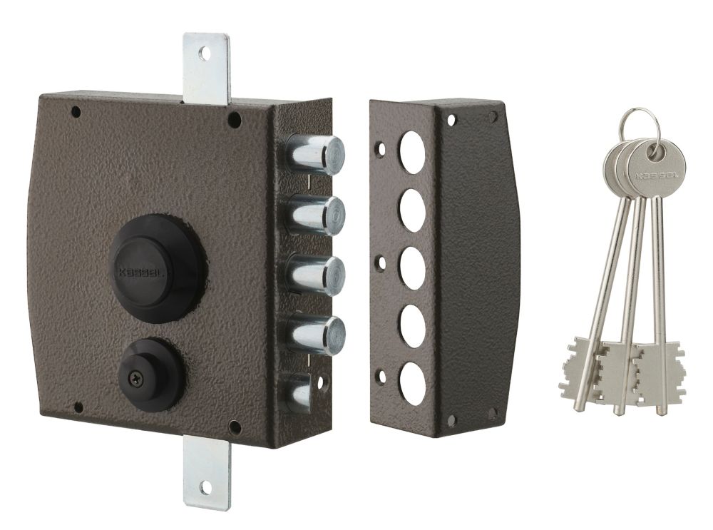 Boîtier de verrouillage multipoint marron Thirard 155mm - 65mm arrière