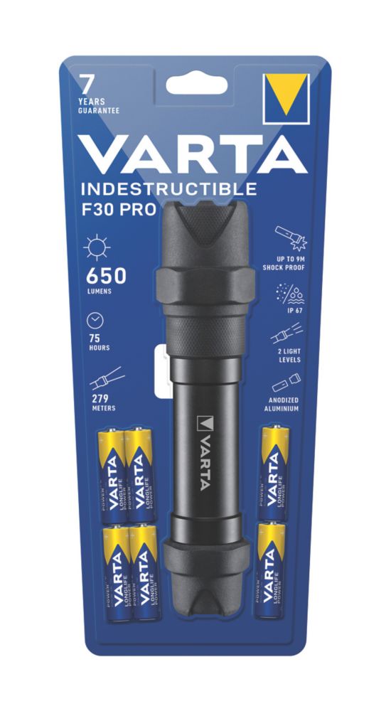 Lampe torche LED Varta Pro noire 650lm