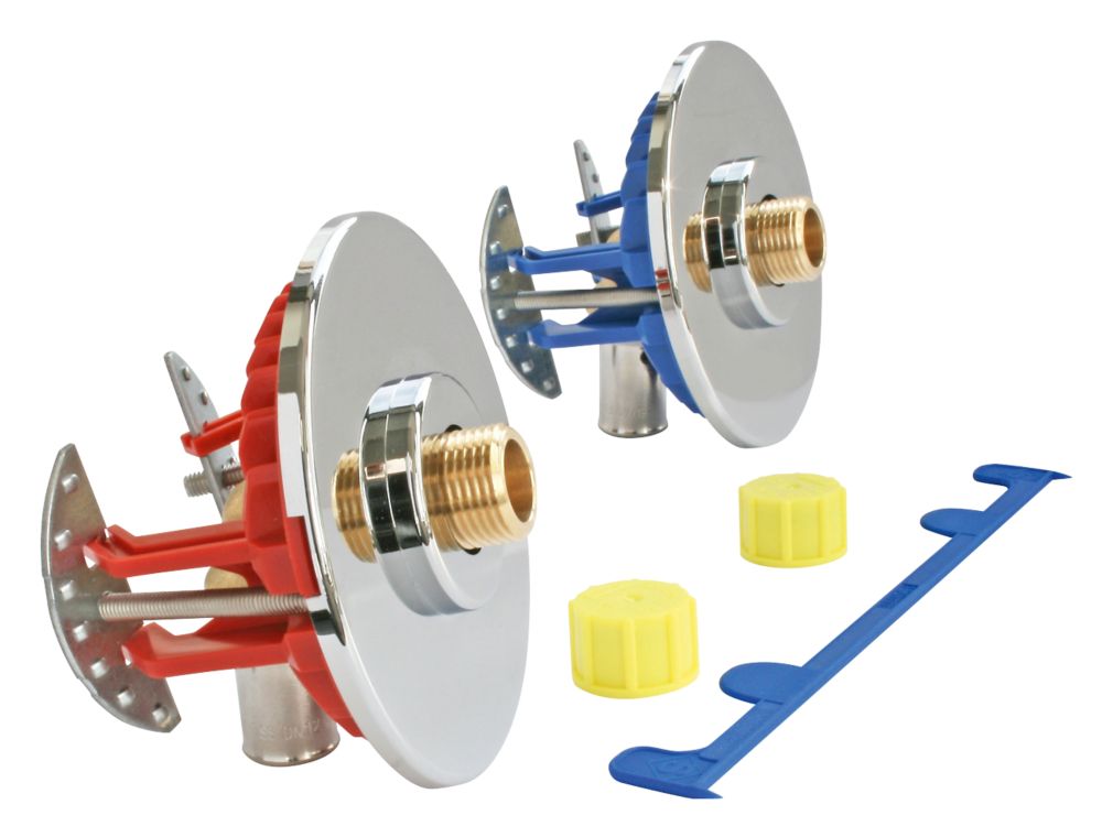 Fixoplac lavabo double à sertir PER 12mm x M 3/8" Fixoconnect