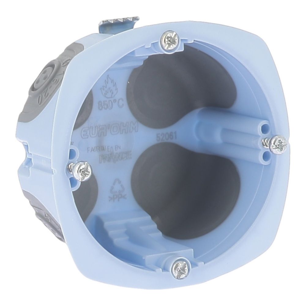 Boîte à encastrer pour cloisons creuses 67mm Eur'ohm Air'Metic, 1 module, 40mm, 100 pièces