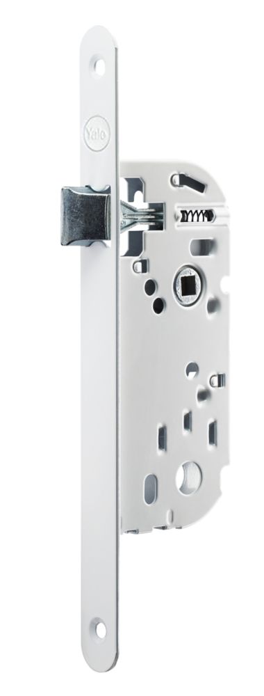 Serrure à encastrer YALE Y12 bec de cane, axe 40 mm , réversible, blanc