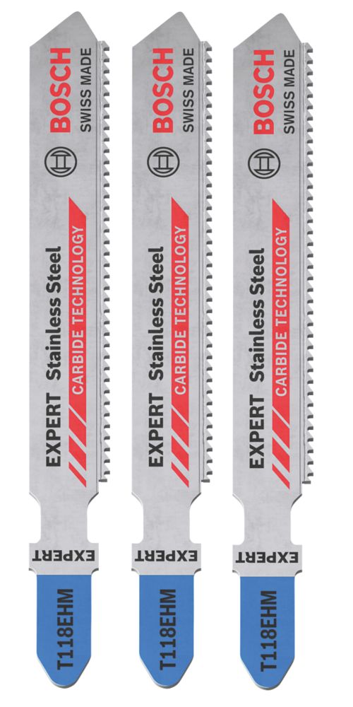 Lot de 3 lames pour scie sauteuse carbure 83mm Expert Bosch