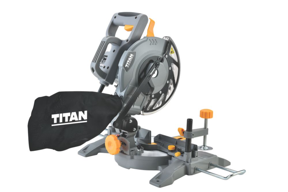 Scie à onglet filaire 210mm 240V Titan TTB795MSW 1400W