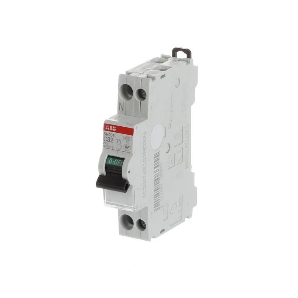 Disjoncteur 32A type C A vis 4,5kA 1P+N ABB