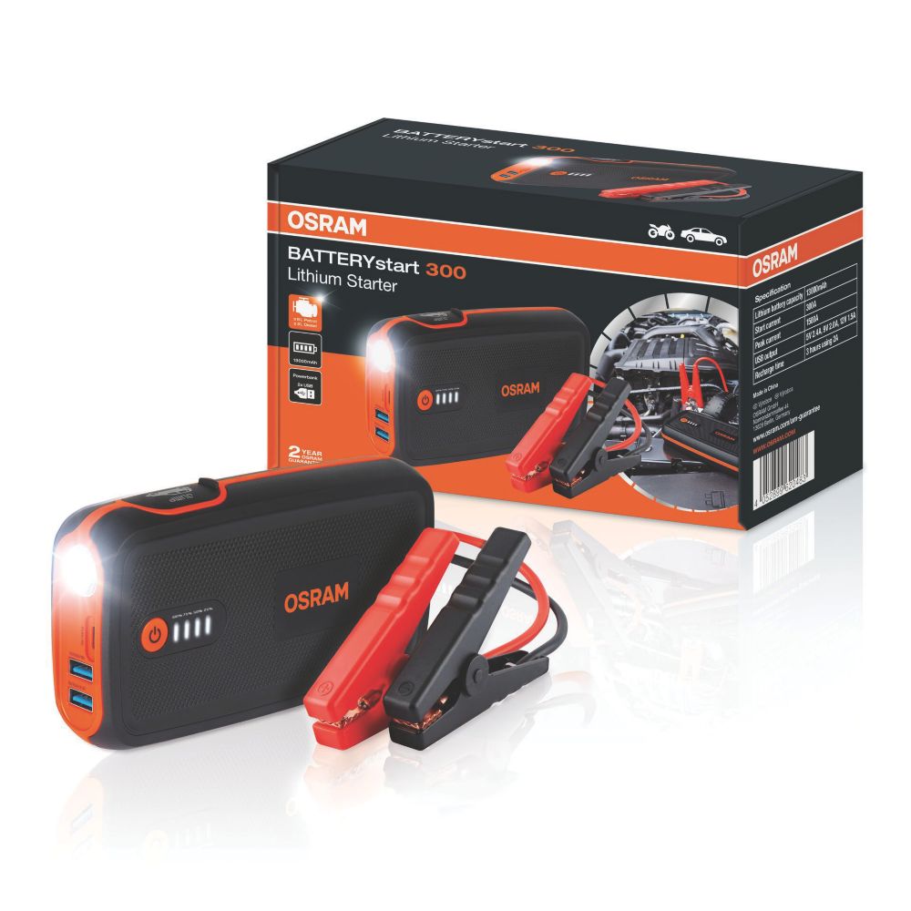 Démarreur Lithium + Chargeur USB Type A & C Osram OBSL300 1500A 