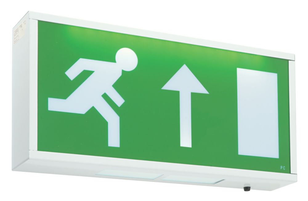 Bloc lumineux de sortie de secours à LED non permanent LAP Swift avec flèche vers le haut 3,5W 90lm