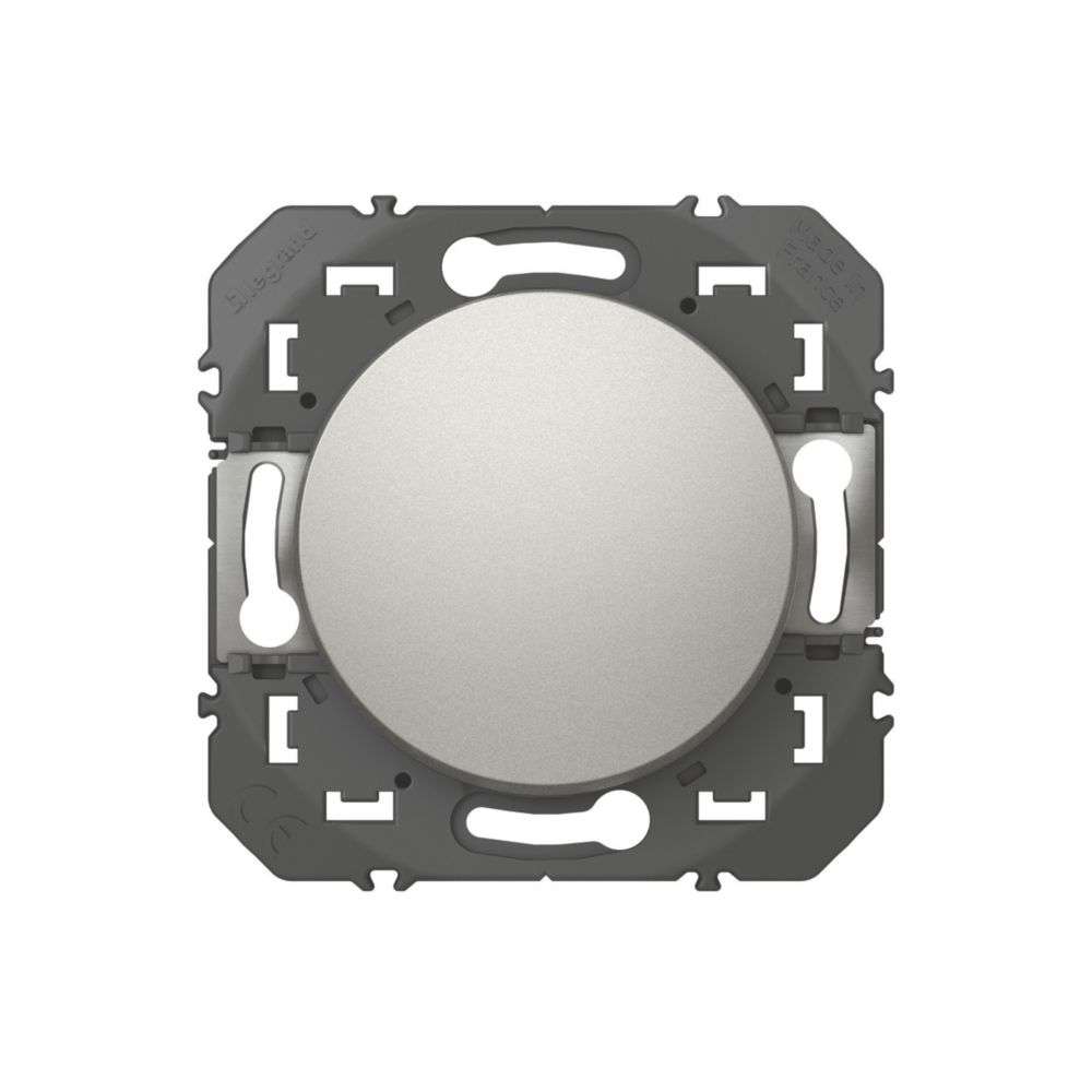 Interrupteur d'éclairage modulaire aluminium 6A 1 voie Legrand Dooxie  