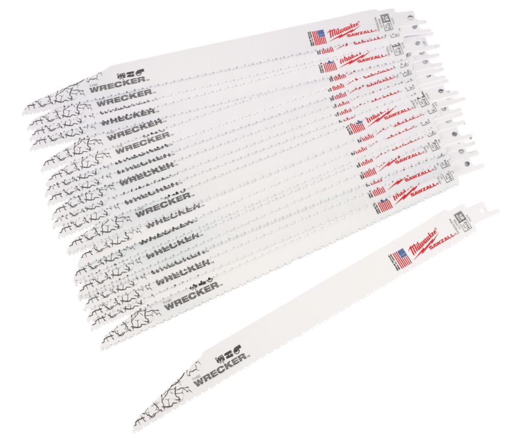 Ensemble de 25 lames Wrecker multimatériaux Milwaukee SAWZALL 48008711