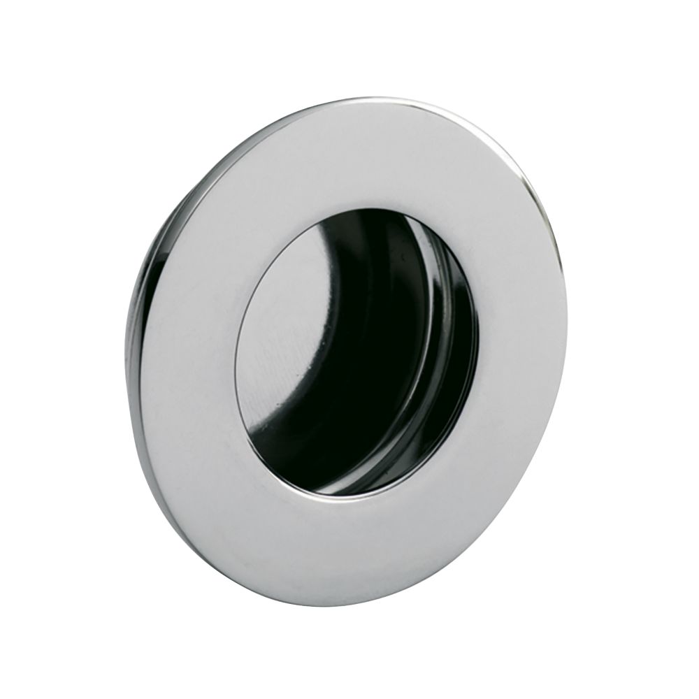 Poignée de tirage encastrée circulaire Eurospec 48mm en acier inoxydable poli 