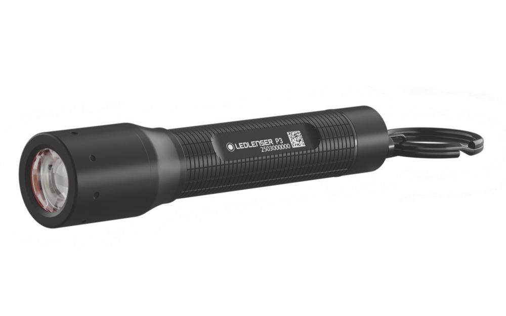 Lampe torche à LED porte-clés LEDlenser P3 noire IP54 130lm