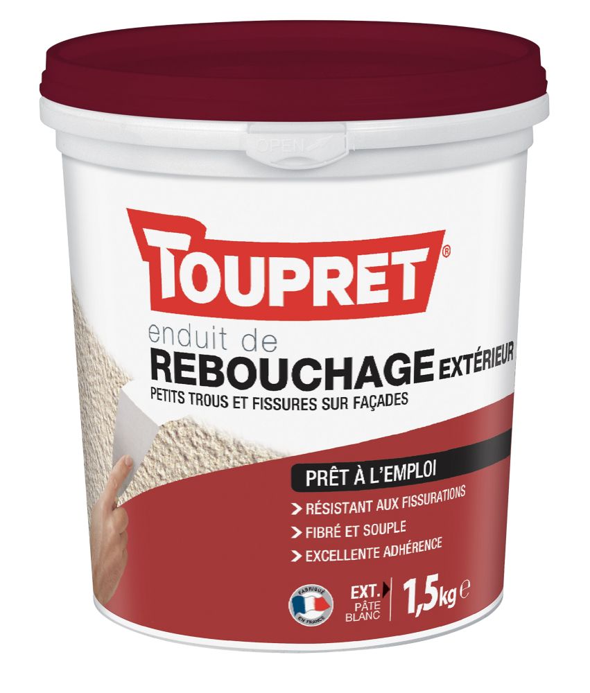 Enduit d'extérieur prêt à l'emploi Toupret 1,5kg