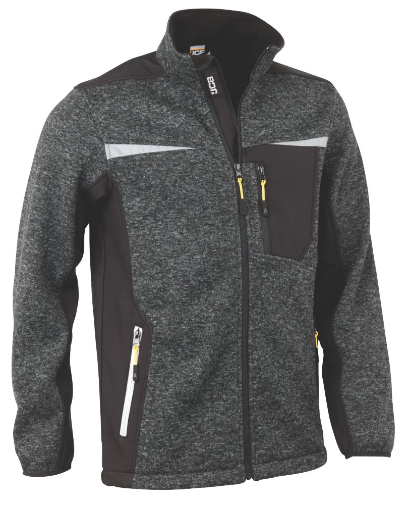 Pull à fermeture éclair intégrale JCB D+IF gris chiné taille XXL