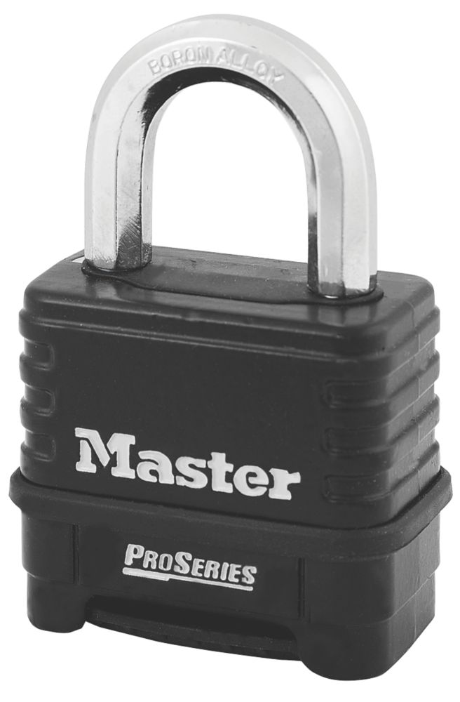 Cadenas à combinaison résistant aux intempéries en acier laminé Master Lock ProSeries 60mm 