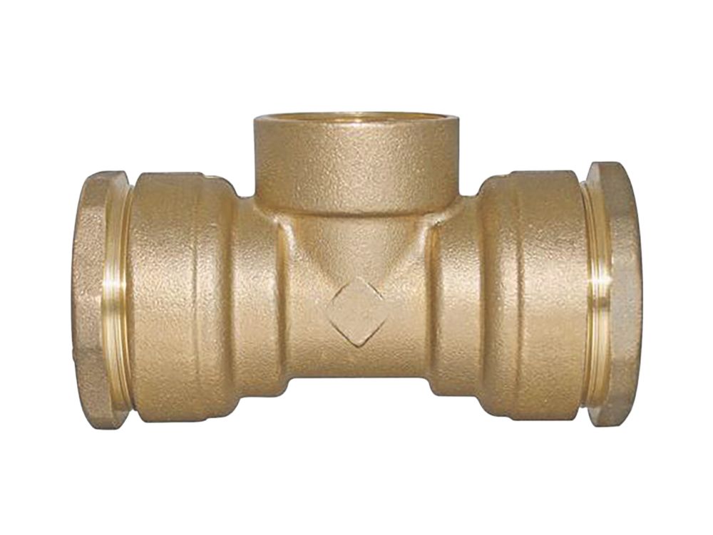 Raccord en T adaptateur à compression en laiton Pronorm 25mm x F 3/4" x 25mm