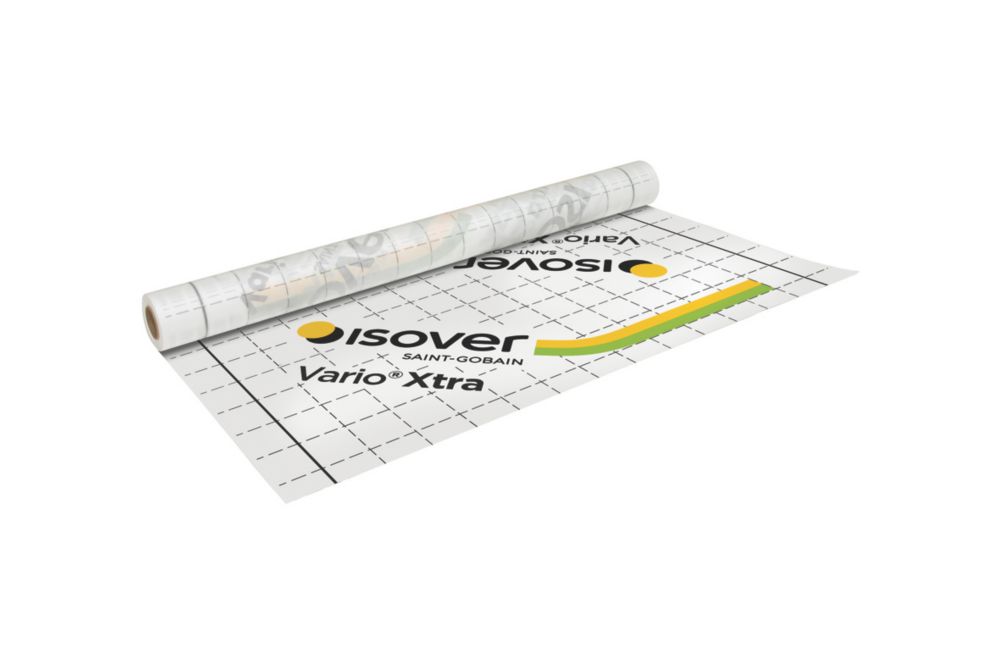 Membrane d'étanchéité Isover Vario Xtra 20m x 1,5m blanche et imprimée