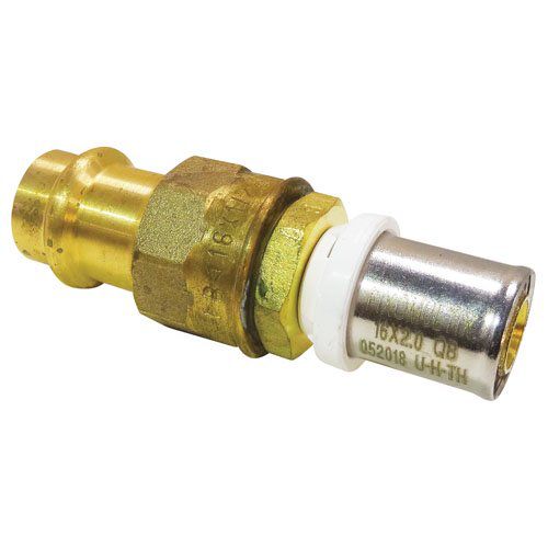 Raccord passerelle à sertir multicouche 16mm à souder cuivre 14mm Fixoconnect