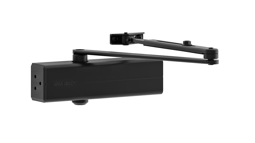 Ferme Porte DC140 ASSA ABLOY à bras compas multiforce 2-3-4-5, Noir