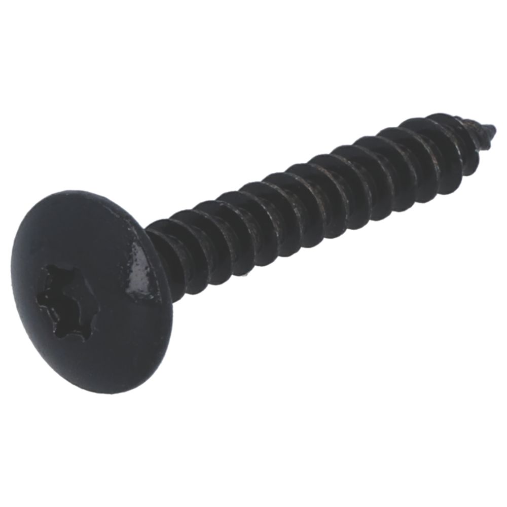 50 vis pentures noires à tête ronde plate TX Suki 6x40mm