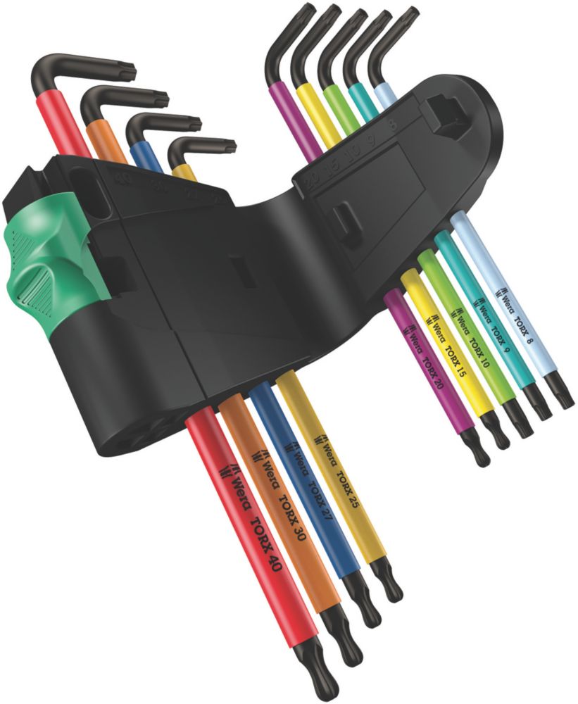 KS Tools - Jeu de 9 clés mâles TORX tête sphérique à poignée en T